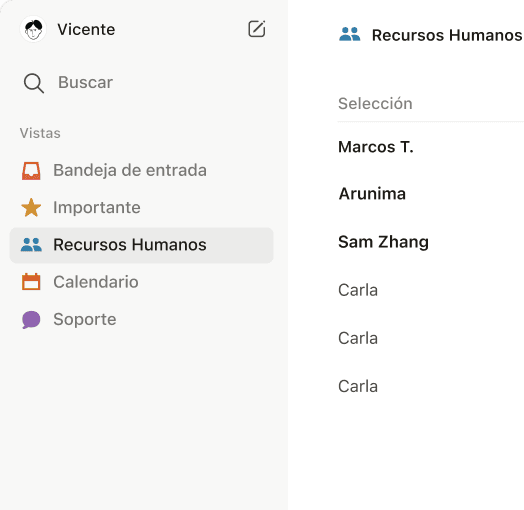 Una imagen de una vista previa de la app Notion Mail