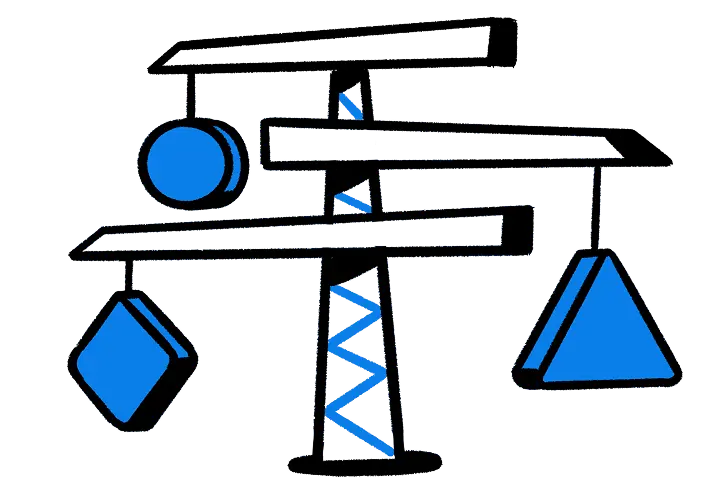 Ilustración de andamios