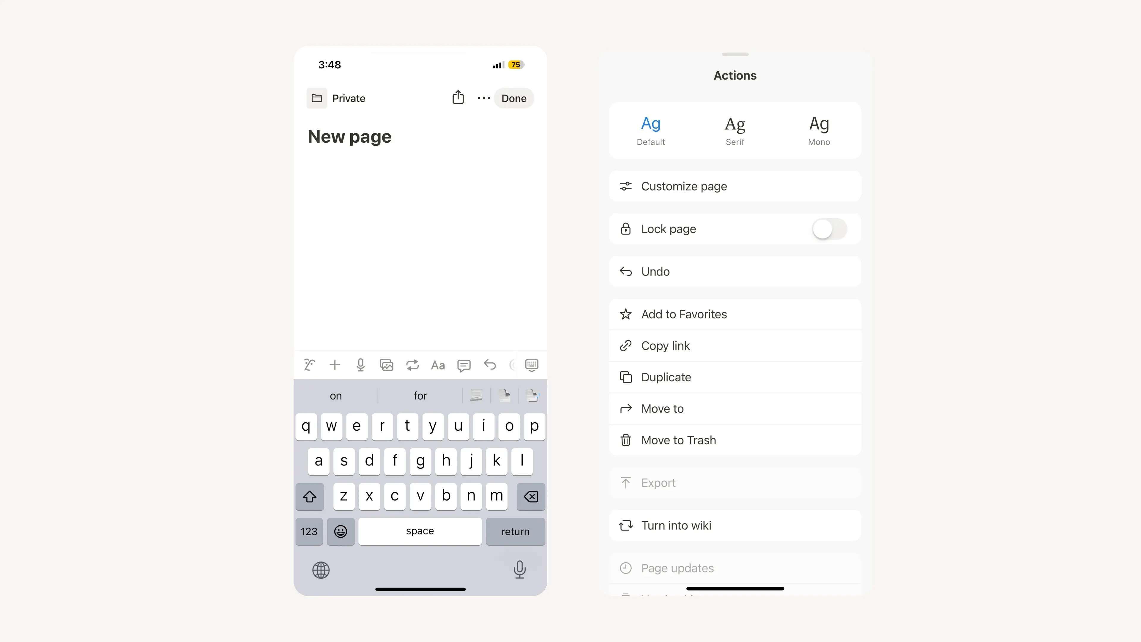 Menú ••• en el móvil