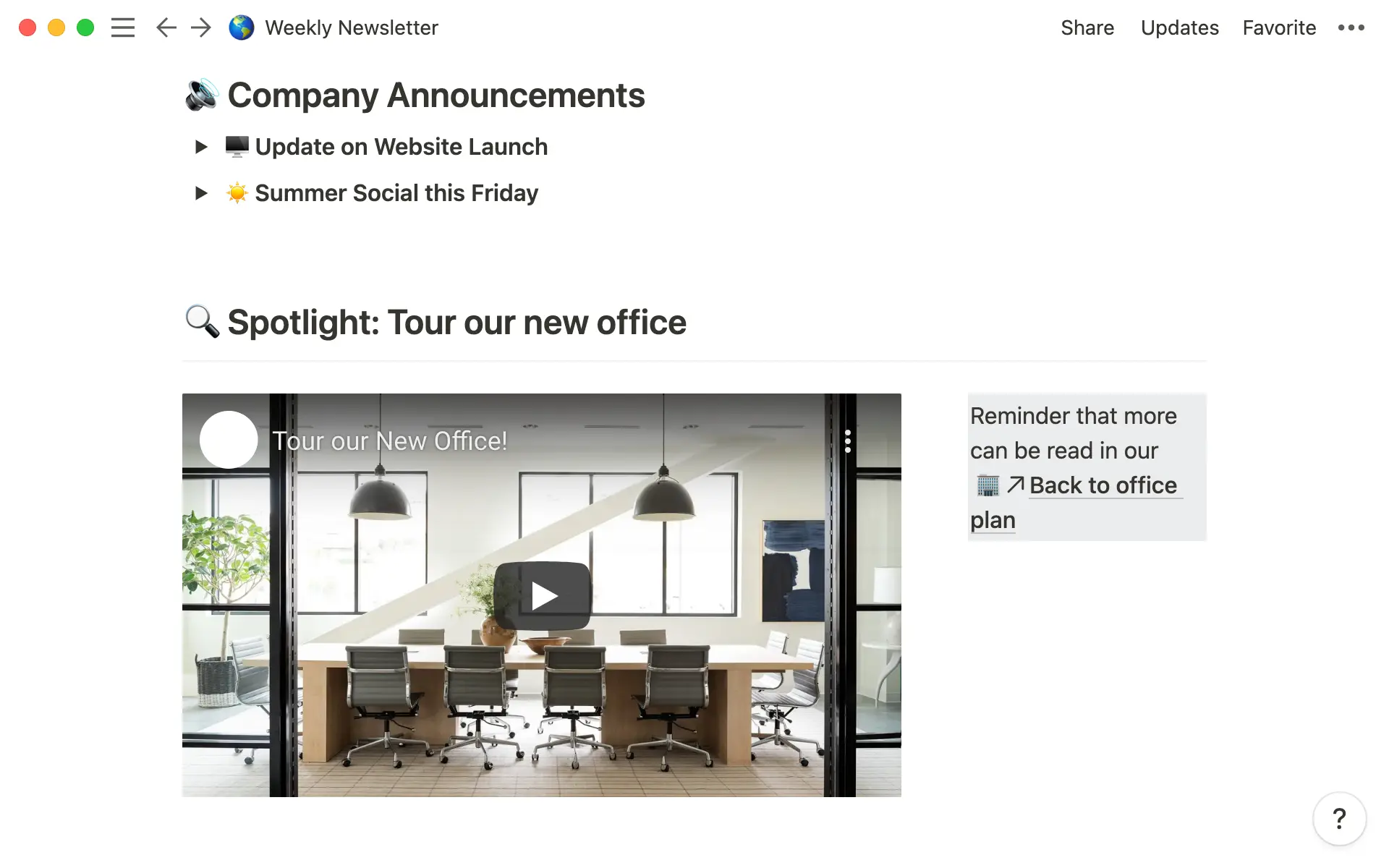 Add media to your communications to draw the reader's attention to important updates.