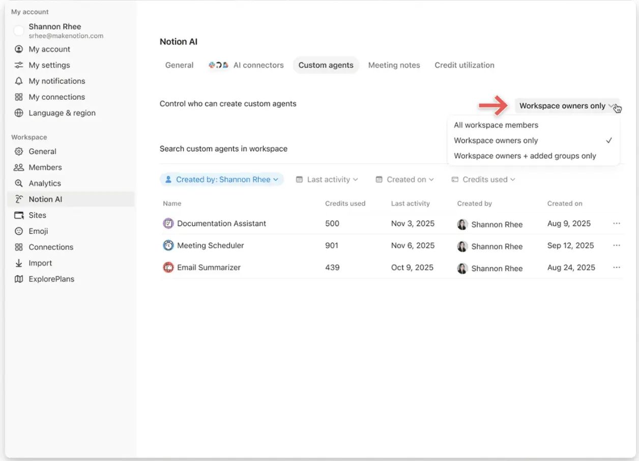 HC: Control who can create agents