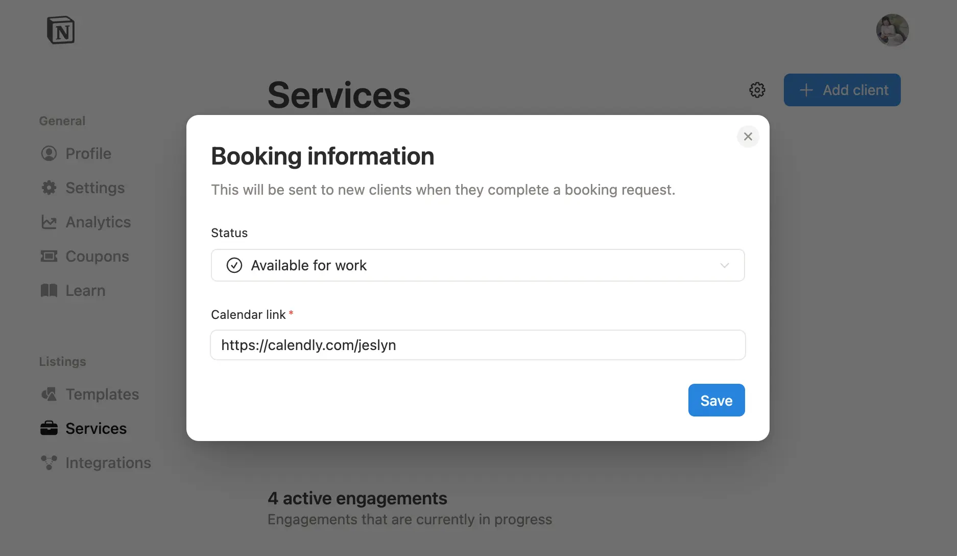 ca: enlace de reserva marketplace