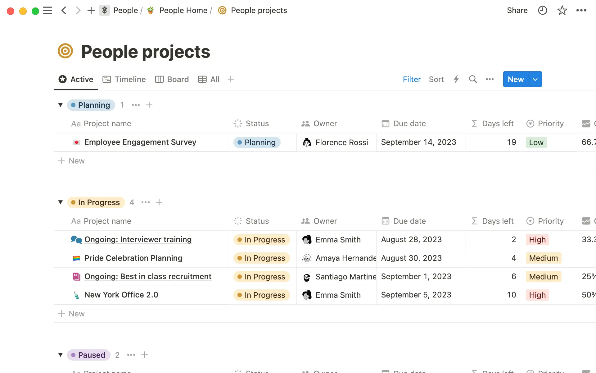 Puedes usar una fórmula para calcular cuántos días quedan para que finalice el plazo de un proyecto.