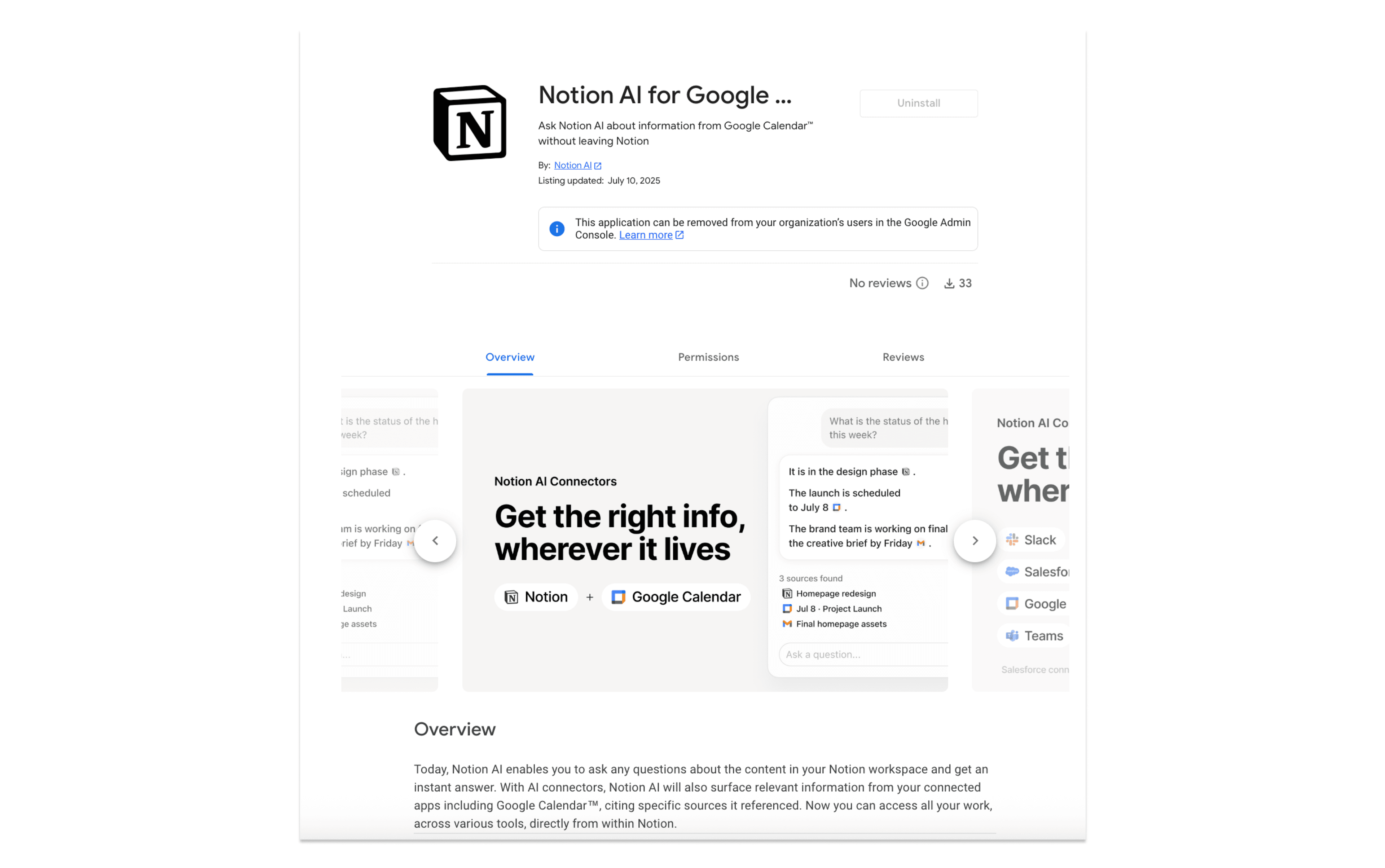 hc: google calendar ai connector marketplace