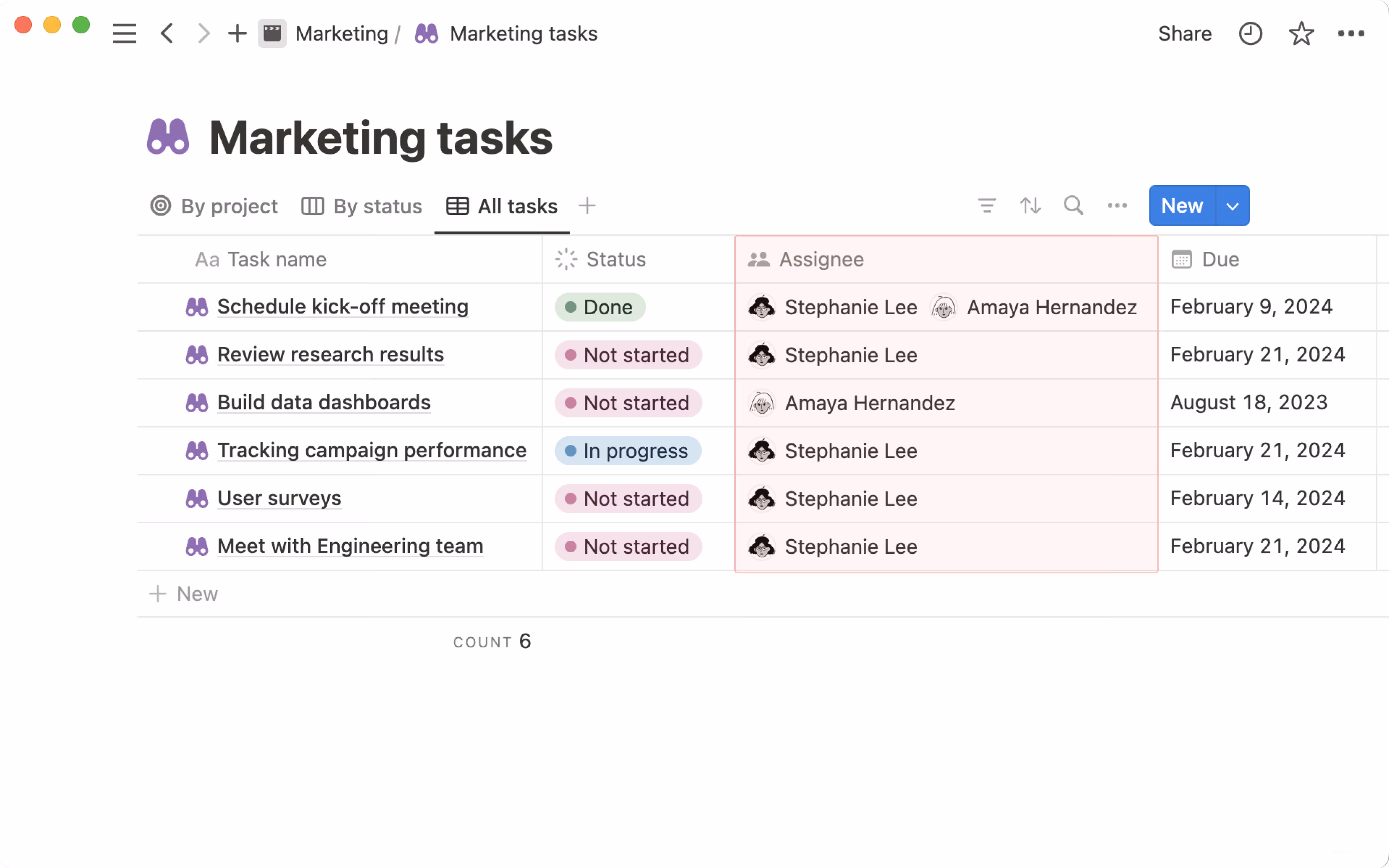 Menciones - mencionar persona en base de datos