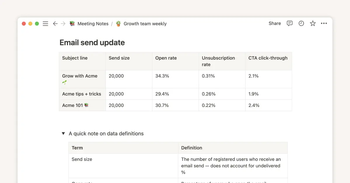 Las mejores maneras de usar tablas simples en tus páginas de Notion (y cuándo no usarlas)