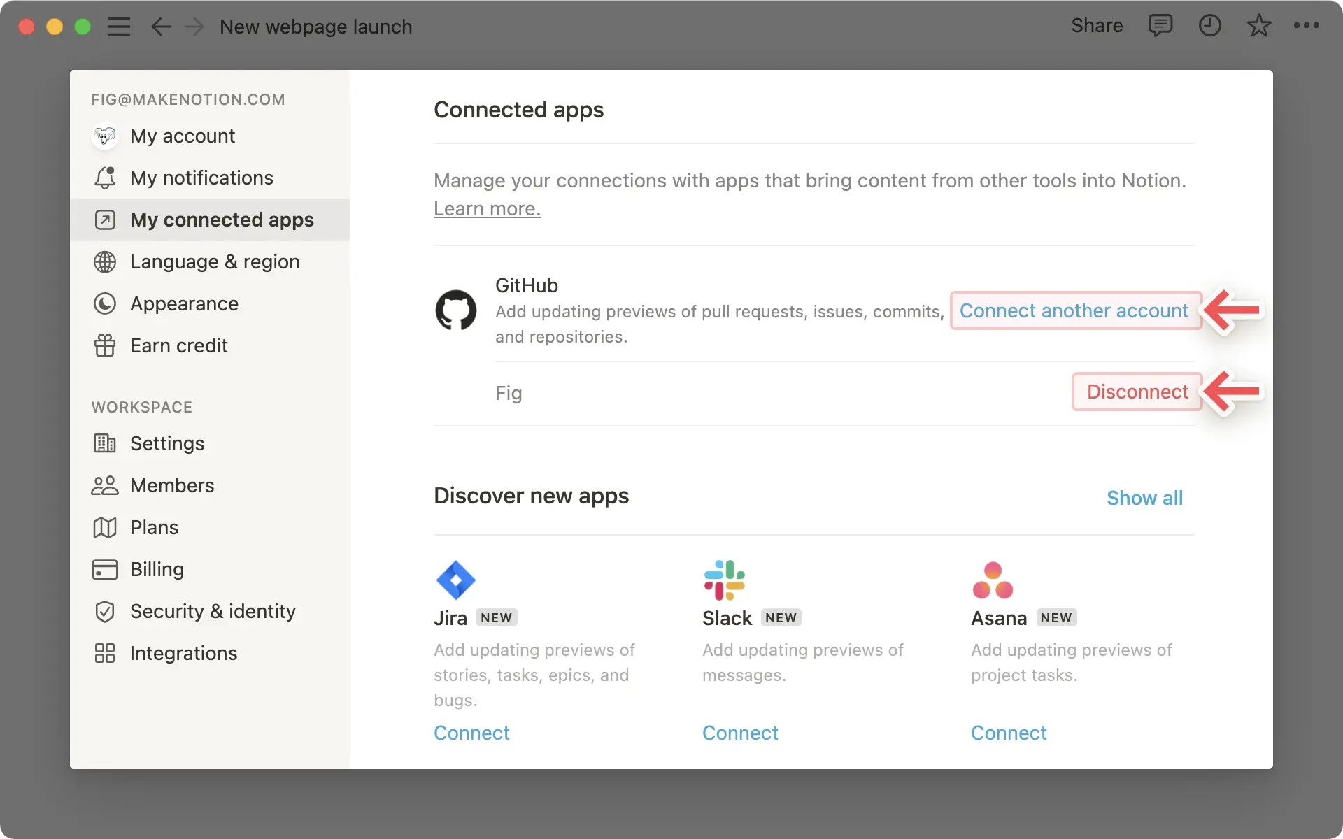 Conectar otra o desconectar