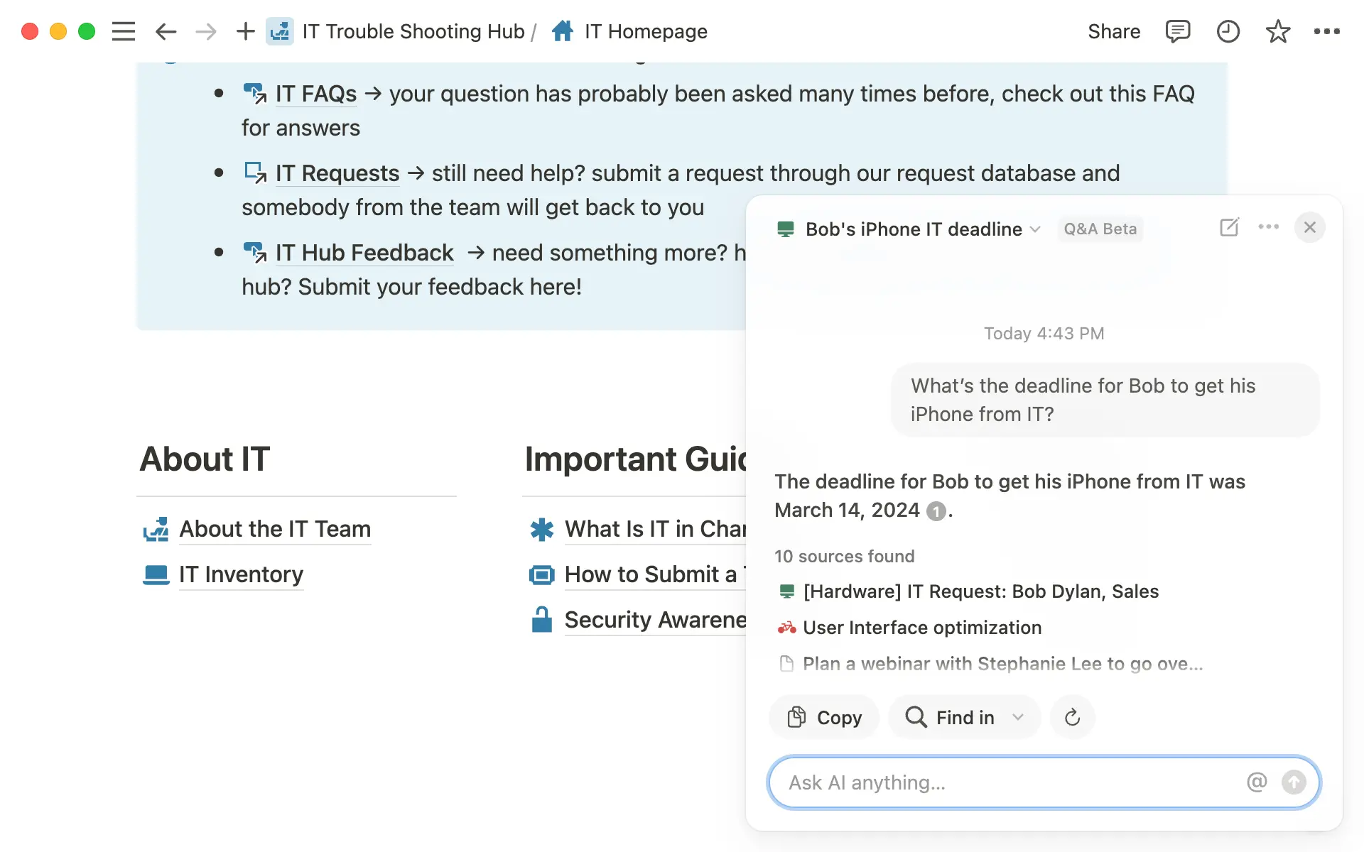 Amplía tu wiki con registros de proyectos