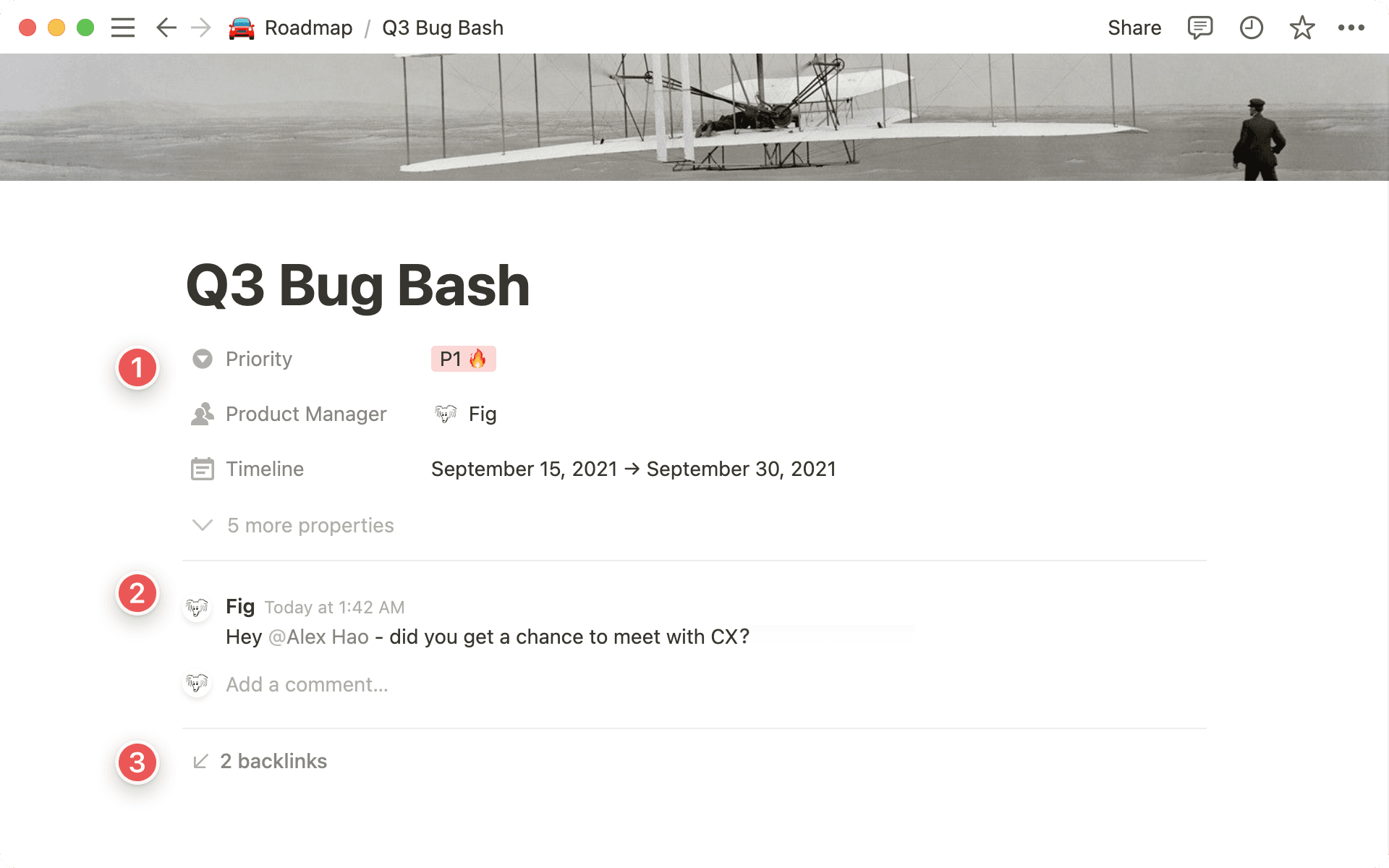 Desglose de la subpágina de la base de datos