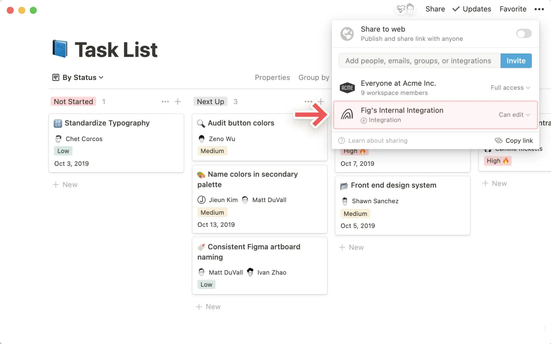 Añadir y gestionar integraciones - menú de integraciones