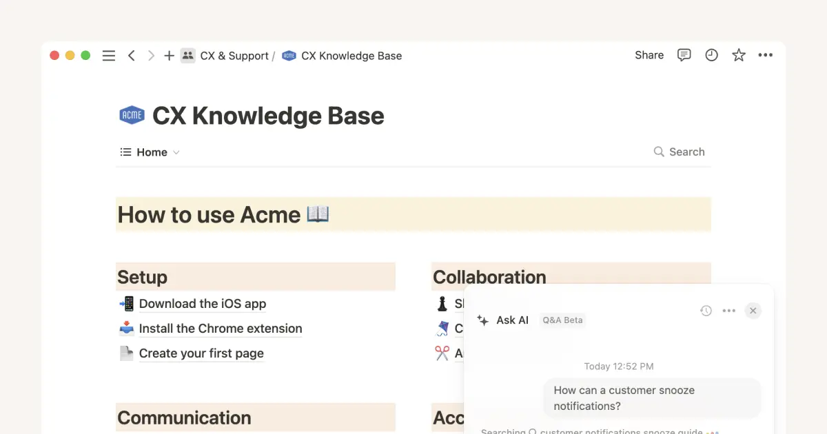 Utiliza la IA de Notion para darles a los equipos una memoria perfecta y ahorrar tiempo