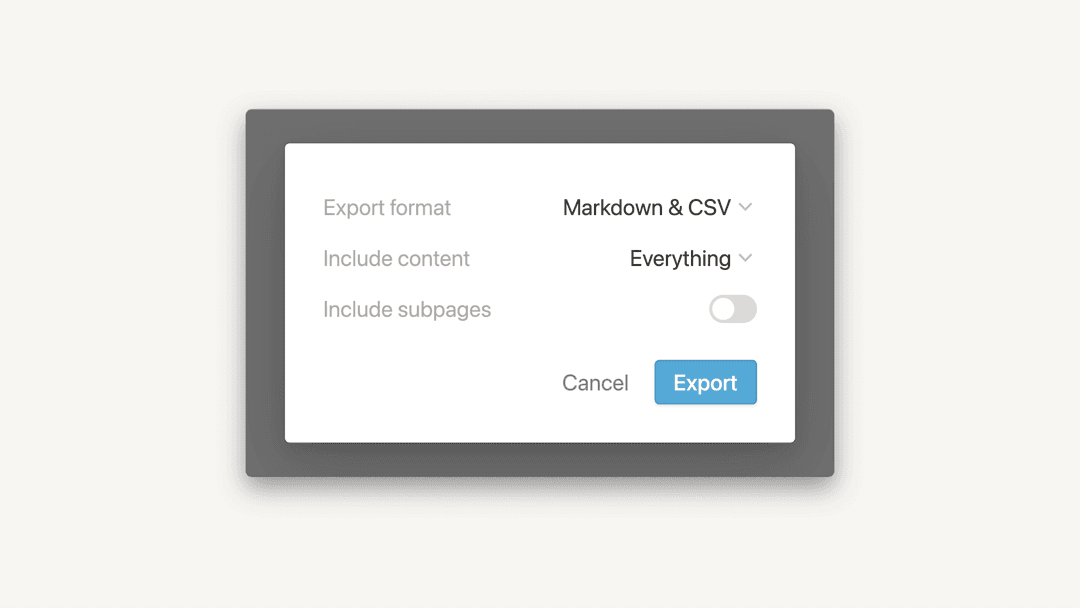 Exportar conteúdo