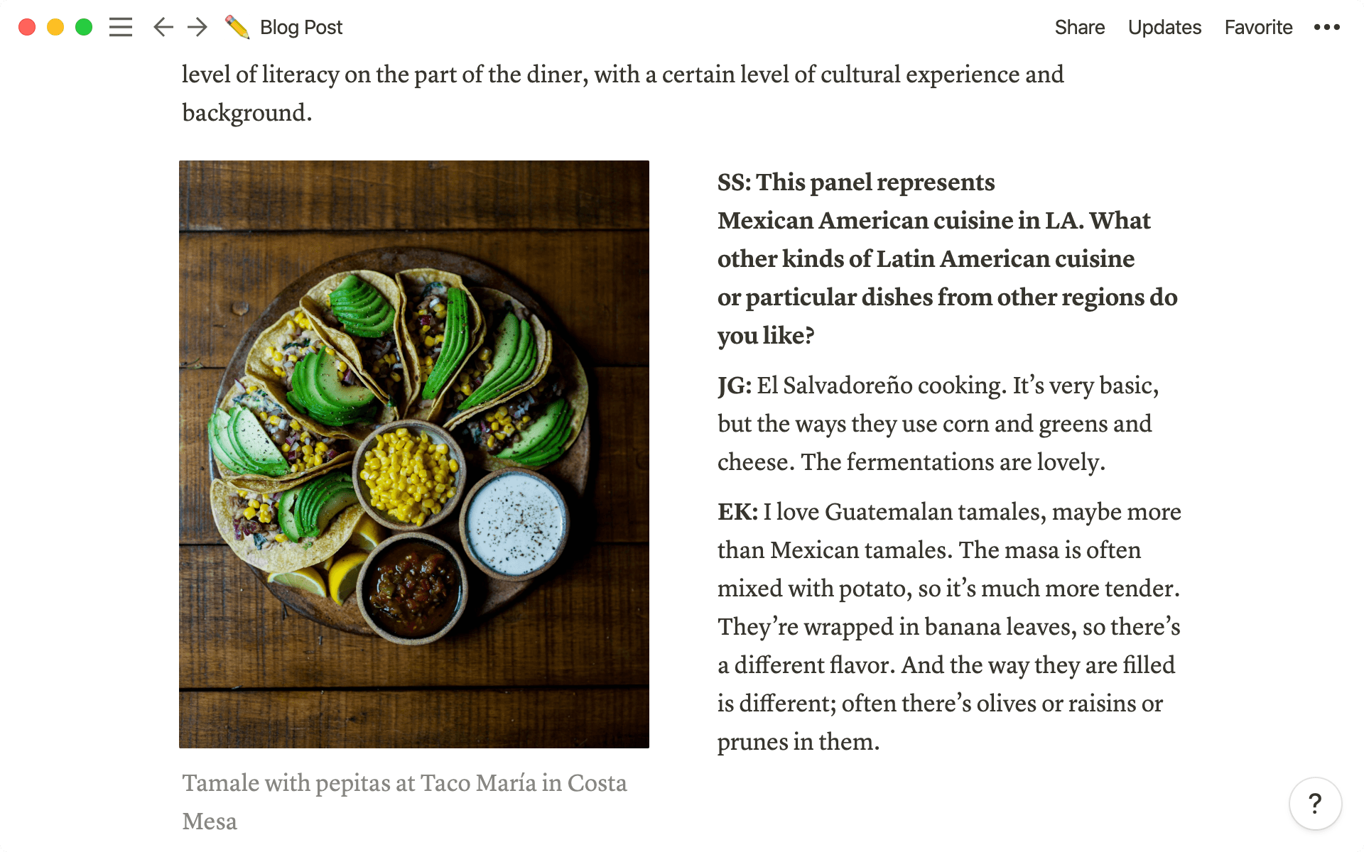 Texto, imágenes, enlaces externos, columnas y mucho más en tus entradas de blog en Notion.
