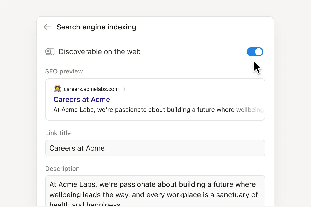 Aparece como prefieras en internet con la configuración de SEO personalizada para tu sitio de Notion.