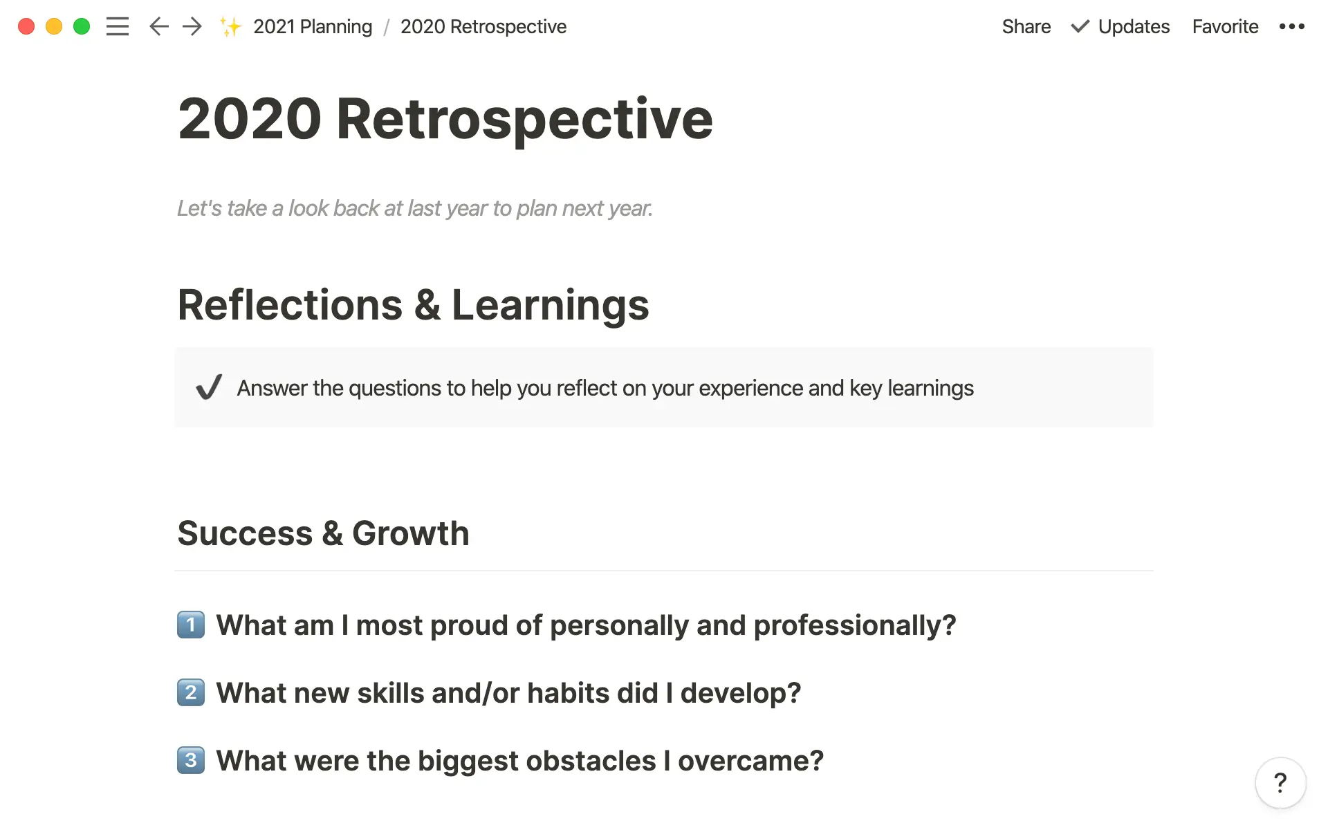 A retrospective on the previous year puts things into perspective and helps you plan for next year.