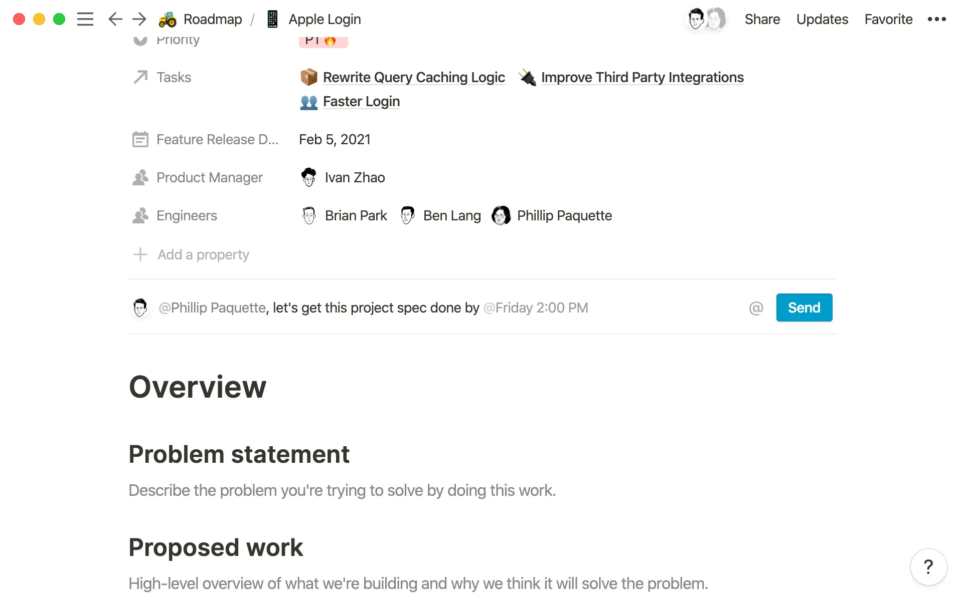 Give clear direction by specifying who should give feedback and assigning a deadline.