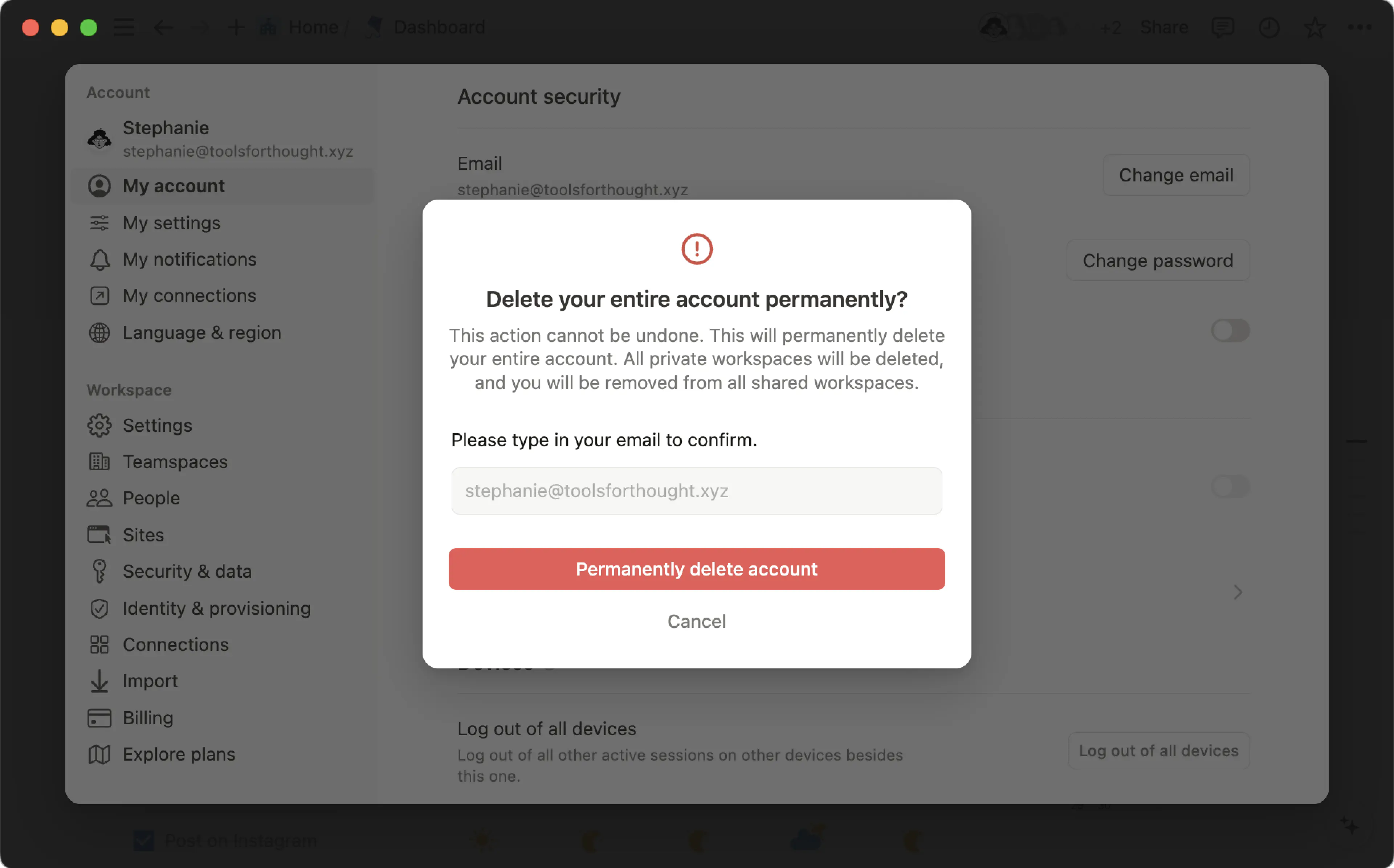 Eliminar tu cuenta - eliminar cuenta