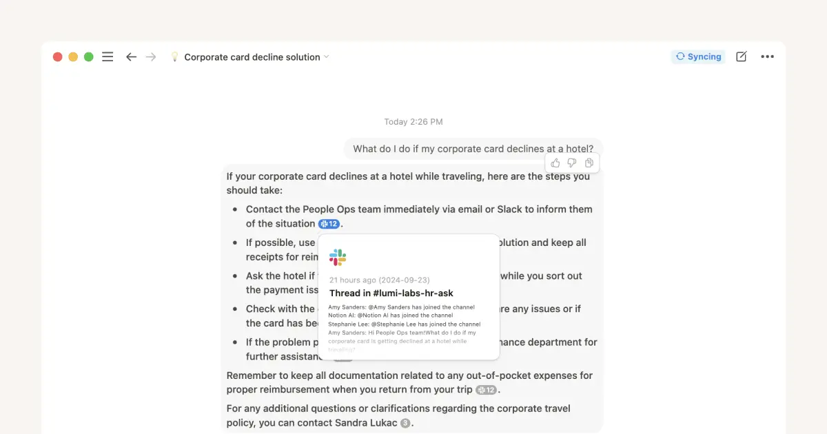 Utiliza las conexiones de la IA para acceder a todo el conocimiento de tu equipo